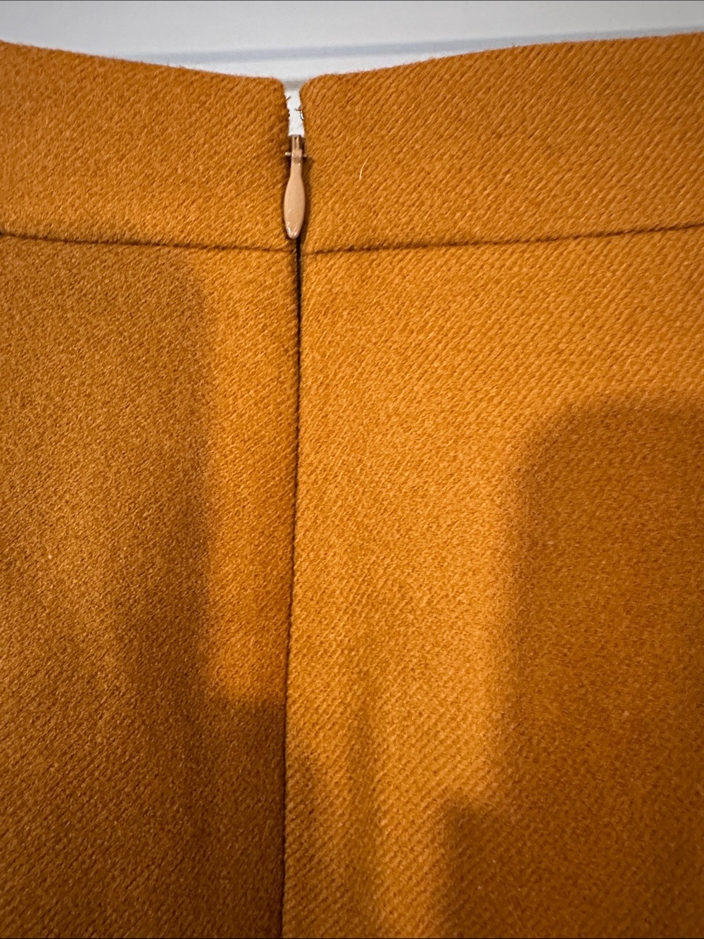 J.Crew Wool Pencil Skirt Rust Orange Camel Brown Classic Career Skirt Workwear - Picture 11 of 11